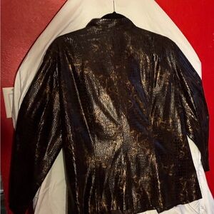 Notations Metallic Black Cropped Jacket